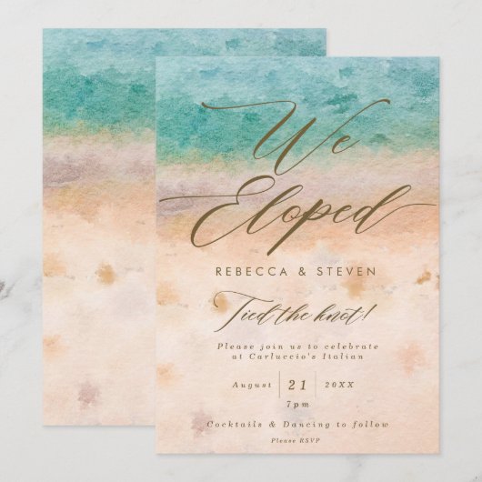 tropische strandzomer we op uitnodiging (Voorkant / Achterkant)