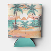 Tropische strandzonsondergang blikjeskoeler (Voorkant)