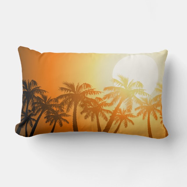 Tropische strandzonsondergang kussen (Voorkant)