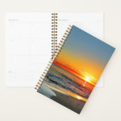 Tropische strandzonsondergang planner (Display)