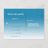 Tropische stranspalms String Lights Return-adres Uitnodiging Briefkaart (Achterkant)