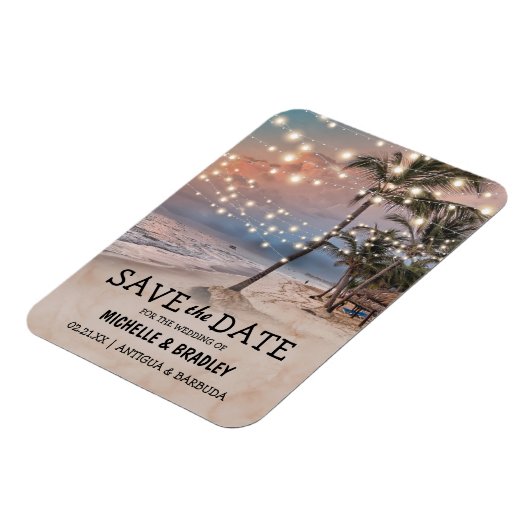 Tropische stranspridder Opslaan Datum Magneet (Linkerzijde)