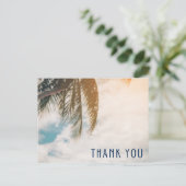 Tropische straten bruiloft bedankt briefkaart (Staand voorkant)