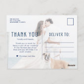 Tropische straten bruiloft bedankt briefkaart (Achterkant)