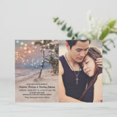 Tropische  straten foto bruiloft kaart (Staand voorkant)