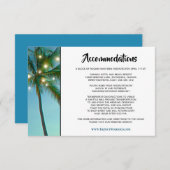 Tropische straten ombre Wedding Accommodations Informatiekaartje (Voorkant / Achterkant)