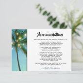 Tropische straten ombre Wedding Accommodations Informatiekaartje (Staand voorkant)