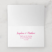 Tropische Strijklichten Bloemenbruiloft Plaatskaartje (Binnenkant ongevouwen)