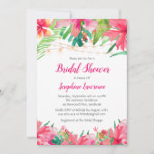 Tropische String Lights Bloemen Vrijgezellenfeest Kaart (Voorkant)