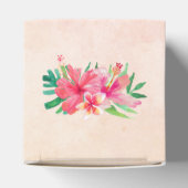 Tropische String Lights Bloemen Waterverf Bruiloft Bedankdoosjes (Bovenkant)