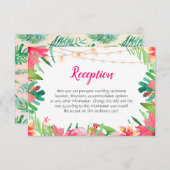 Tropische String Lights bloemenbruiloft behuizing Informatiekaartje (Voorkant / Achterkant)