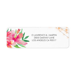 Tropische String Lights Floral Etiket