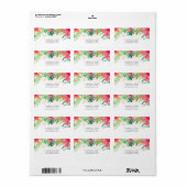 Tropische String Lights Floral Etiket (Full Sheet)