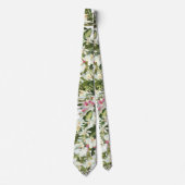 Tropische Stropdas met witte orchidee-weddenschap (Voorkant)