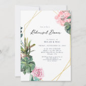 Tropische Succulente repetitie diner uitnodiging (Voorkant)