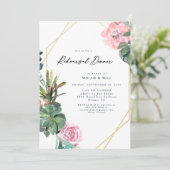 Tropische Succulente repetitie diner uitnodiging (Staand voorkant)