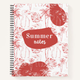 Tropische Summer Flamingo Notitieboek