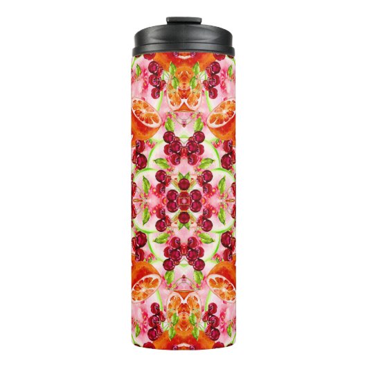 TROPISCHE SUMMER VAN VRUCHTENTHERMISCHE TUMBLER THERMOSBEKER (Voorkant)