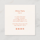 Tropische Sun Mobile Spray Tan Calling Card Contactkaartje (Achterkant)