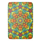 Tropische Sunburst Fractal Kaleidoscope Badmat (Voorkant Verticaal)