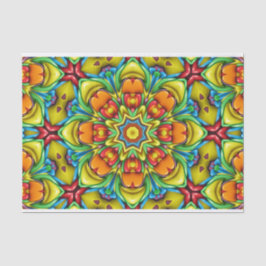 Tropische Sunburst  Fractal Kaleidoscope Tissuepapier