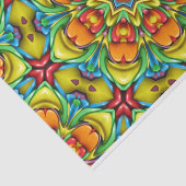 Tropische Sunburst  Fractal Kaleidoscope Tissuepapier (Detail)