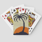 Tropische Sunrise Crochet Print Classic Speelkaarten (Achterkant)