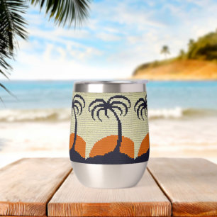 Tropische Sunrise palmbomen Artisan haakwerk