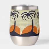 Tropische Sunrise palmbomen Artisan haakwerk (Voorkant)