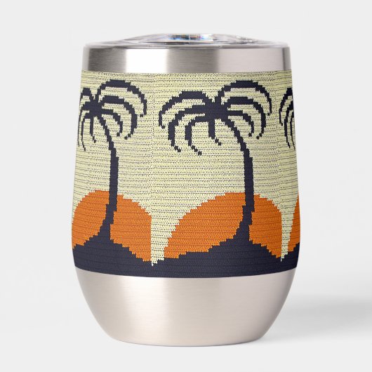 Tropische Sunrise palmbomen Artisan haakwerk (Voorkant)