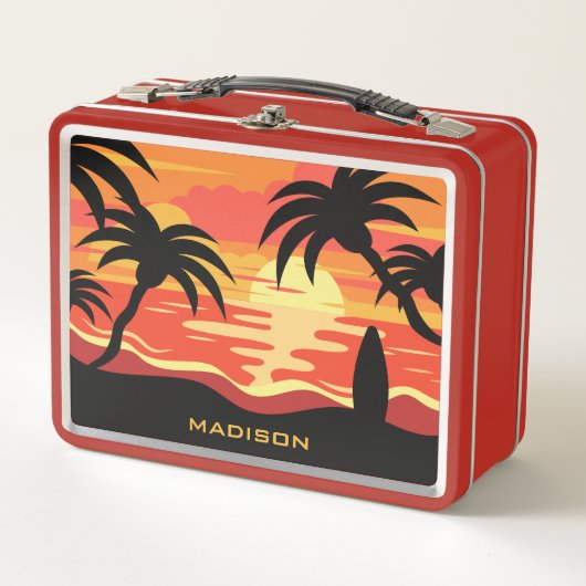 Tropische Sunset aangepaste lunchboxen (Voorkant)