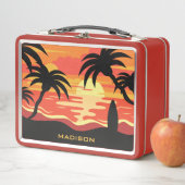 Tropische Sunset aangepaste lunchboxen (In situ)