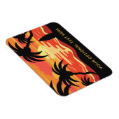 Tropische Sunset aangepaste tekstmagneet Magneet (Rechterzijde)