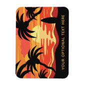 Tropische Sunset aangepaste tekstmagneet Magneet (Verticaal)