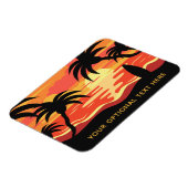 Tropische Sunset aangepaste tekstmagneet Magneet (Linkerzijde)