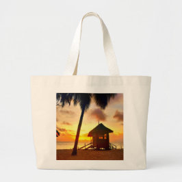 Tropische Sunset Beach Canvas tas