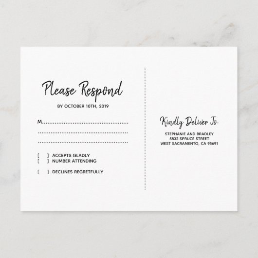 Tropische Sunset Beach Mason Jar bruiloft reactie Uitnodiging Briefkaart (Achterkant)