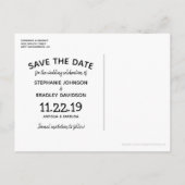 Tropische Sunset Beach Mason Jar Save the Date Aankondigingskaart (Achterkant)