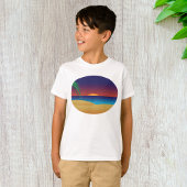 Tropische Sunset Beach Palm verlaat oceaangolven T-shirt