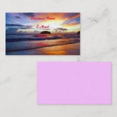 Tropische Sunset Beach Shore Visitekaartje (Voorkant / Achterkant)