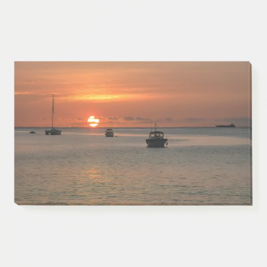 Tropische Sunset Boats Caribische Oceaan Post-it® Notes (Voorkant)