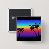 Tropische Sunset Button (Voorkant /achterkant)