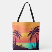 Tropische Sunset Canvas tas (Voorkant)