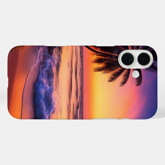 Tropische Sunset iPhone Case (Achterkant (horizontaal))