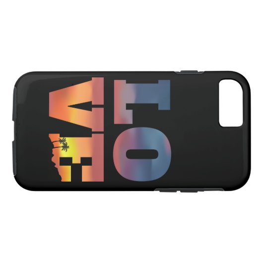 Tropische Sunset Love Case-Mate iPhone Case (Achterkant (Horizontaal))