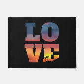 Tropische Sunset Love Deurmat (Voorkant)