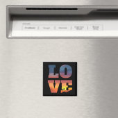 Tropische Sunset Love Magneet (Insitu (Vaatwasser))
