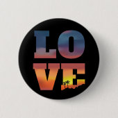 Tropische Sunset Love Ronde Button 5,7 Cm (Voorkant)