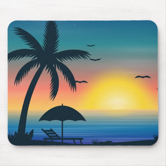 Tropische Sunset Muismat (Voorkant)