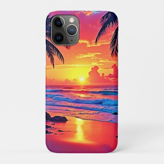 Tropische Sunset Paradise Design Case-Mate iPhone Case (Achterkant)